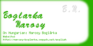 boglarka marosy business card
